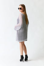 Vestido malla plateado | Zara