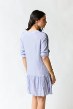 Vestido rayas blanco con azul | Perry Ellis