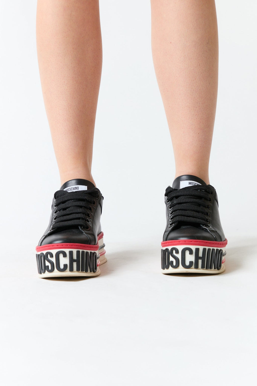 Zapatillas negro con rojo | Moschino